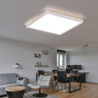 Badezimmer Lampe LED Deckenleuchte Deckenlampe IP44 LED Panel, 3 Stufen über Wandschalter, Backlight, weiß, 18W 1600Lm warmweiß, LxH 29,4x2,5 Badezimmer Lampe LED Deckenleuchte Deckenlampe IP44 LED Panel, 3 Stufen über Wandschalter, Backlight, weiß, 18W 1600Lm warmweiß, LxH 29,4x2,5