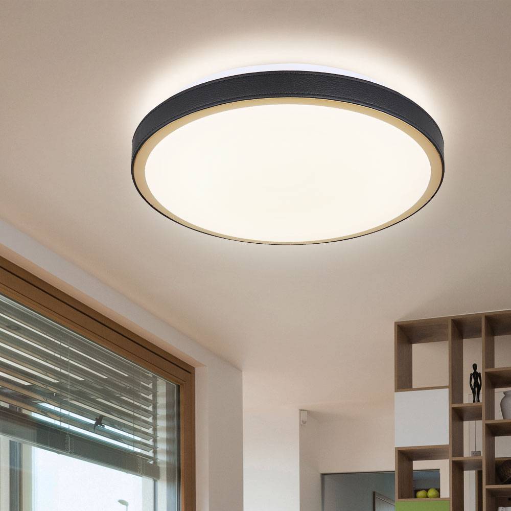 Deckenleuchte Wohnzimmer Modern CCT LED Deckenleuchte LED Deckenlampe Schlafzimmer, Altmessing Metall weiß, 12W 578Lm 3000-6000K, DxH 30x8 cm