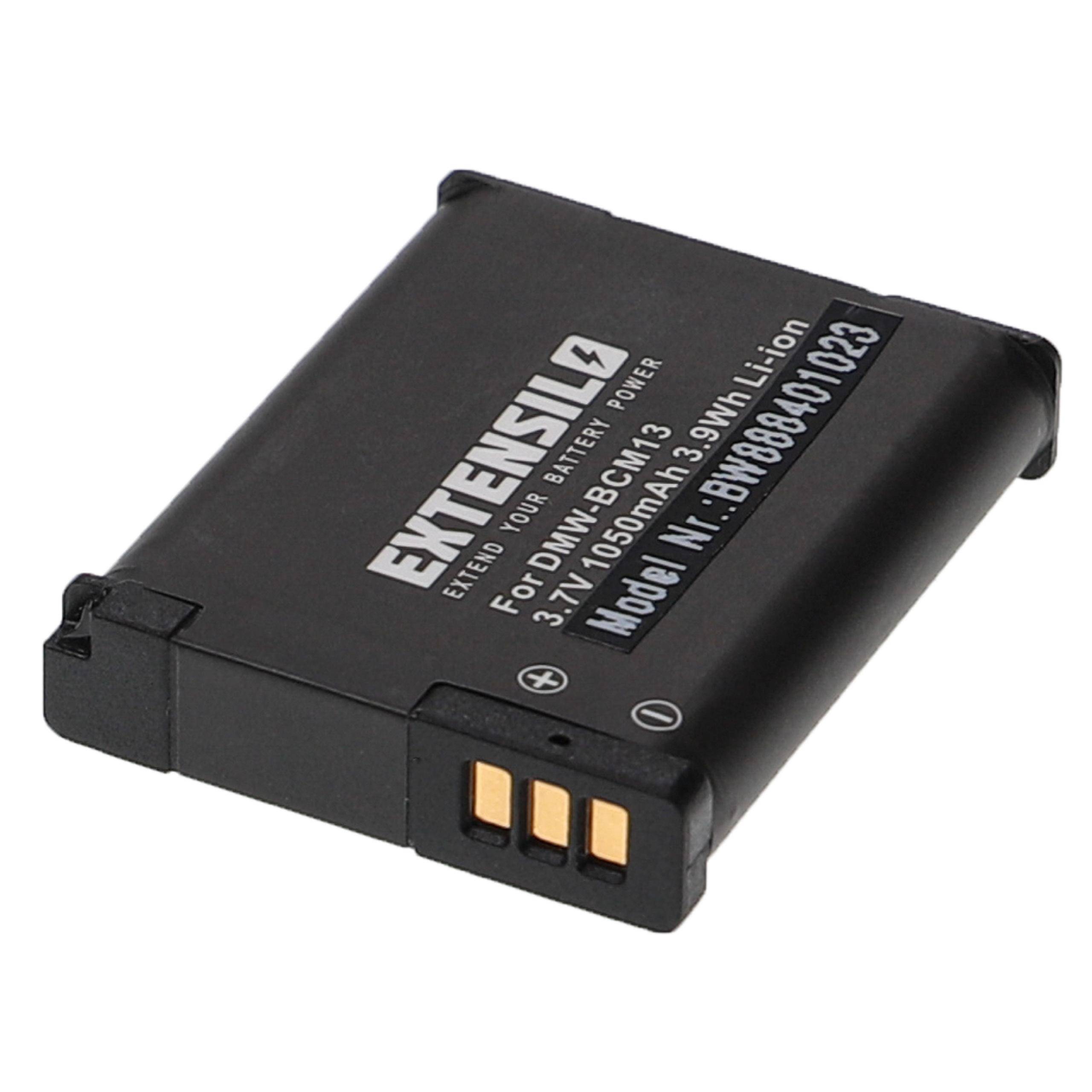 EXTENSILO 3x Akku kompatibel mit Panasonic Lumix DMC-ZS60K, DMC-ZS50K, DMC-ZS45K, DMC-ZS40S, DMC-ZS40K Kamera (1050 mAh, 3,7 V, Li-Ion)