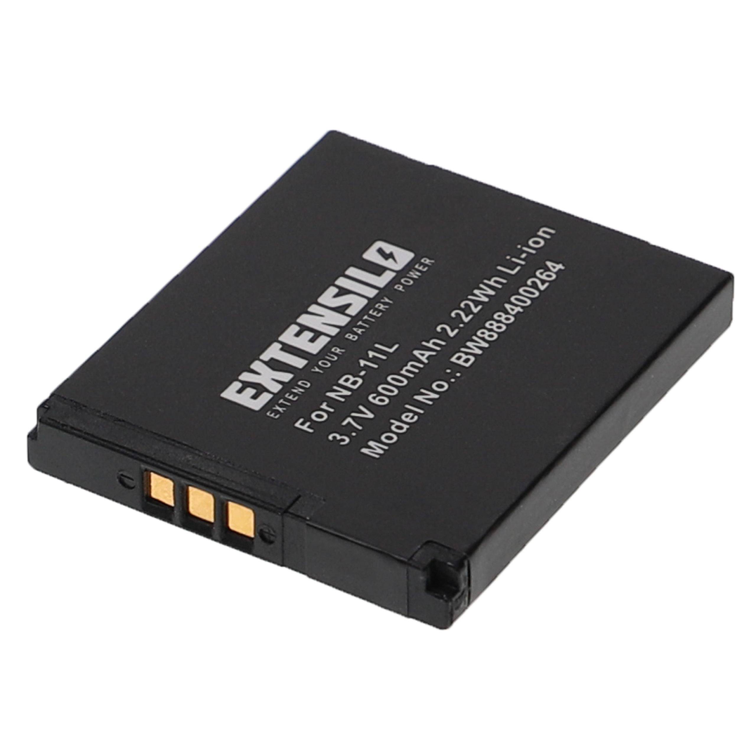 EXTENSILO 2x Akku Ersatz für Canon NB-11L, NB-11LH für Kamera (600mAh, 3,7V, Li-Ion)