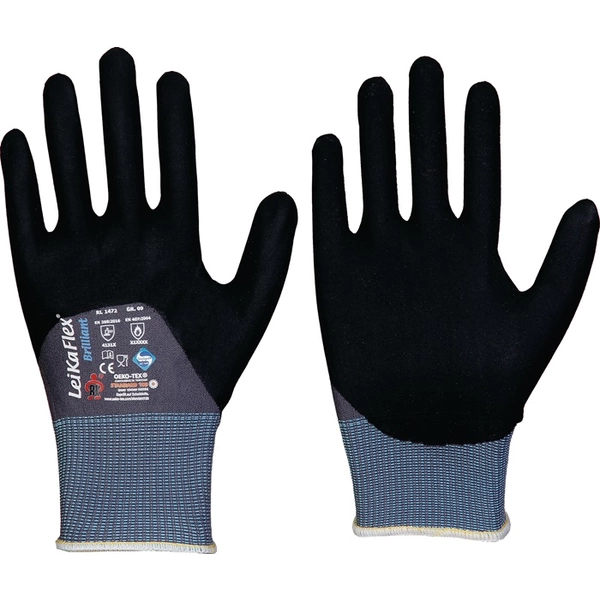 Handschuhe LeikaFlex® Brilliant Gr.8 grau/schwarz PSA II 12 PA LEIPOLD Handschuhe LeikaFlex® Brilliant Gr.8 grau/schwarz PSA II 12 PA LEIPOLD