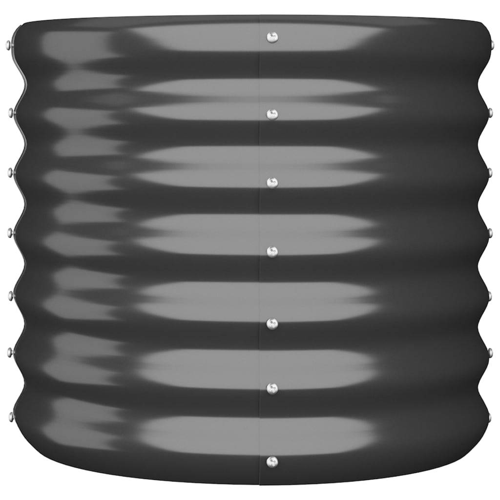 vidaXL Pflanzkübel Pulverbeschichteter Stahl 40x40x36 cm Anthrazit