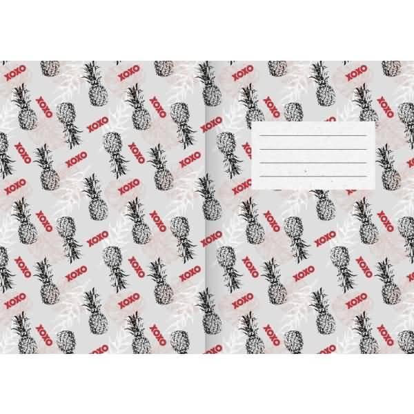 Kladde A5 96 Blatt 90g/qm dotted Karton-Einband flexibel Pineapple