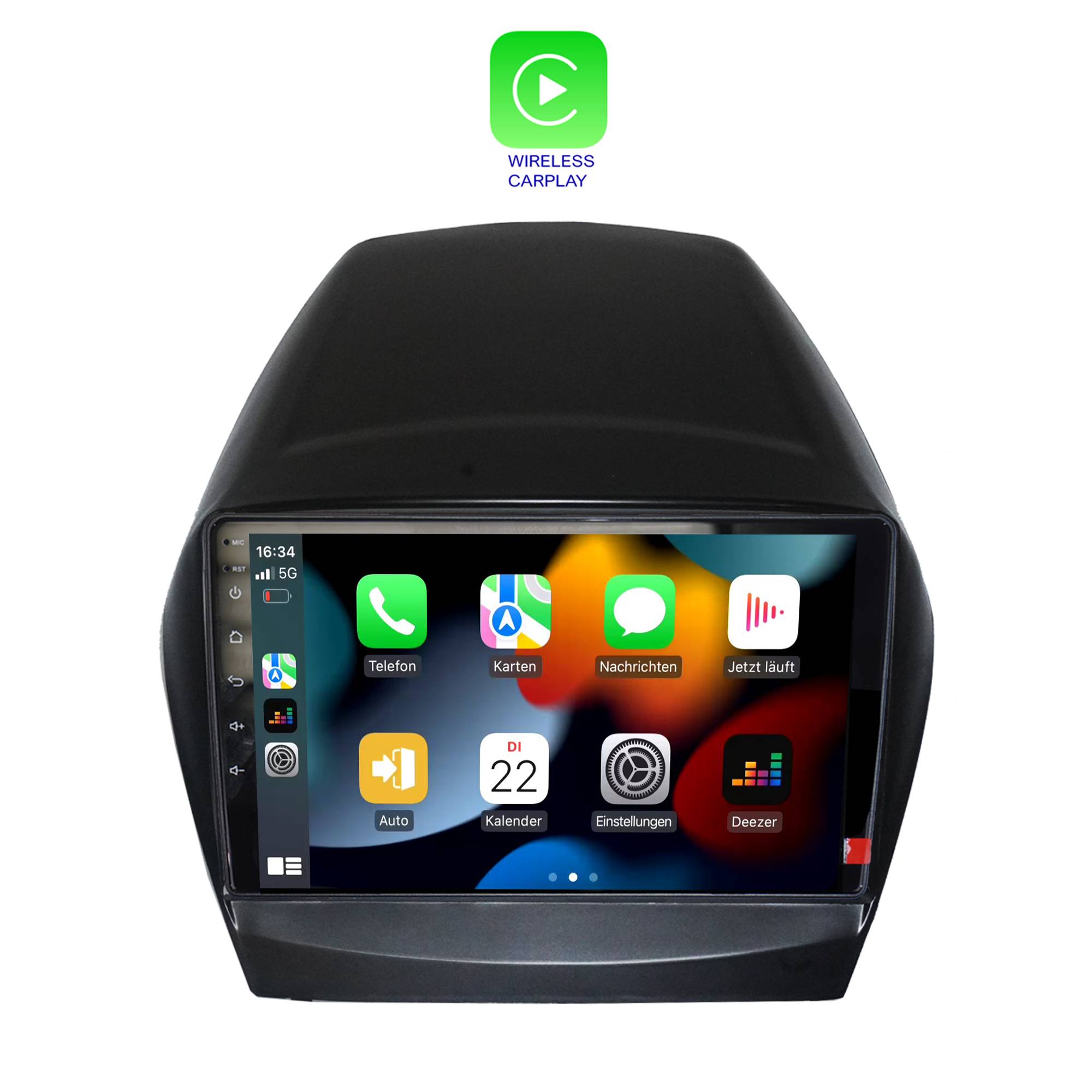 Für HYUNDAI iX35 Tucson 9" Touchscreen Android Autoradio GPS Navigation CarPlay