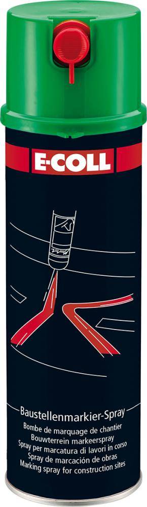 Baustellenmarkierspray 500ml grün E-COLL - Artikel: 4317784409421