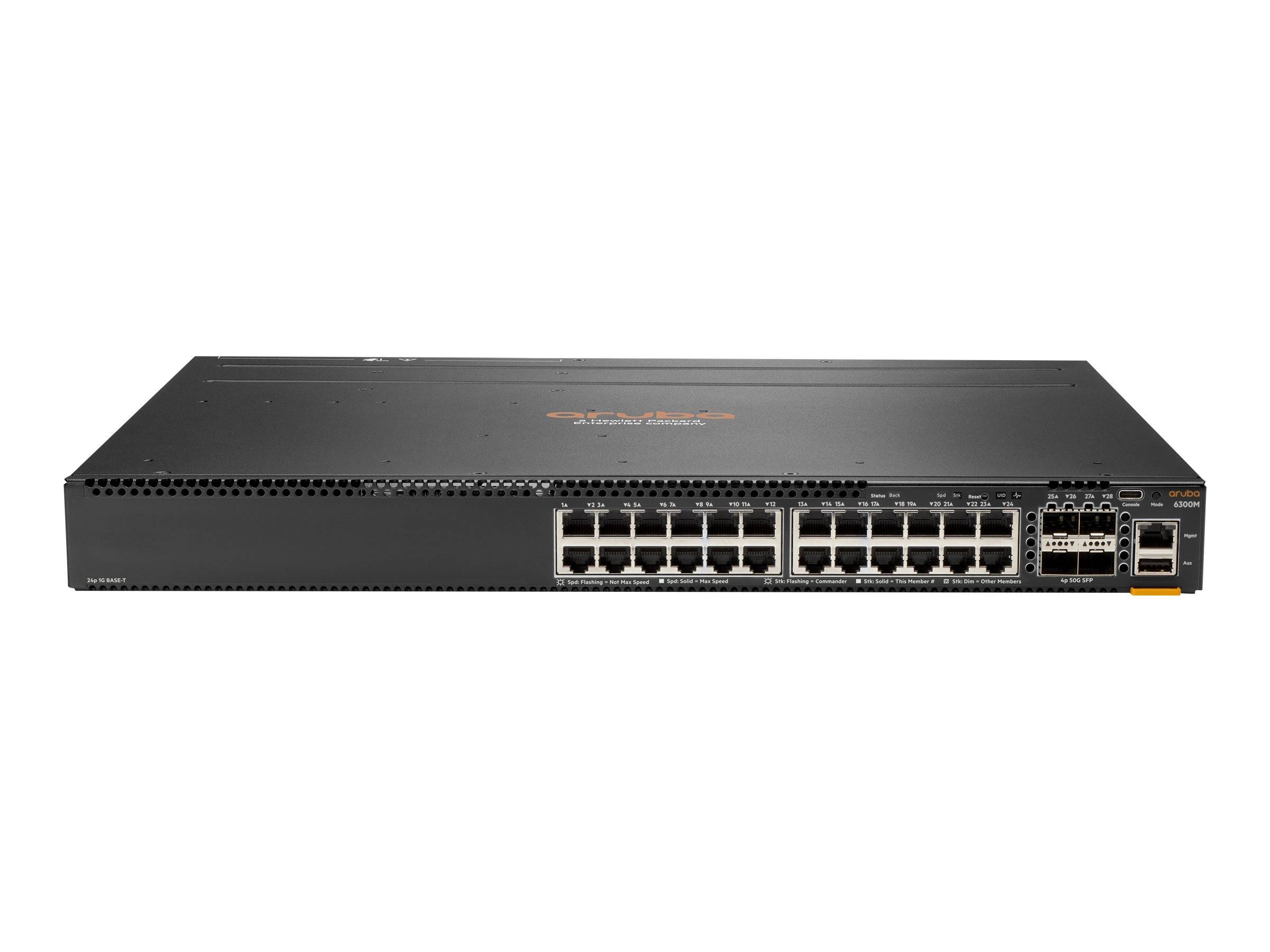HPE Aruba 6300F - Switch - L3 - managed - 24 x 10/100/1000 + 4 x 1 Gigabit / 10