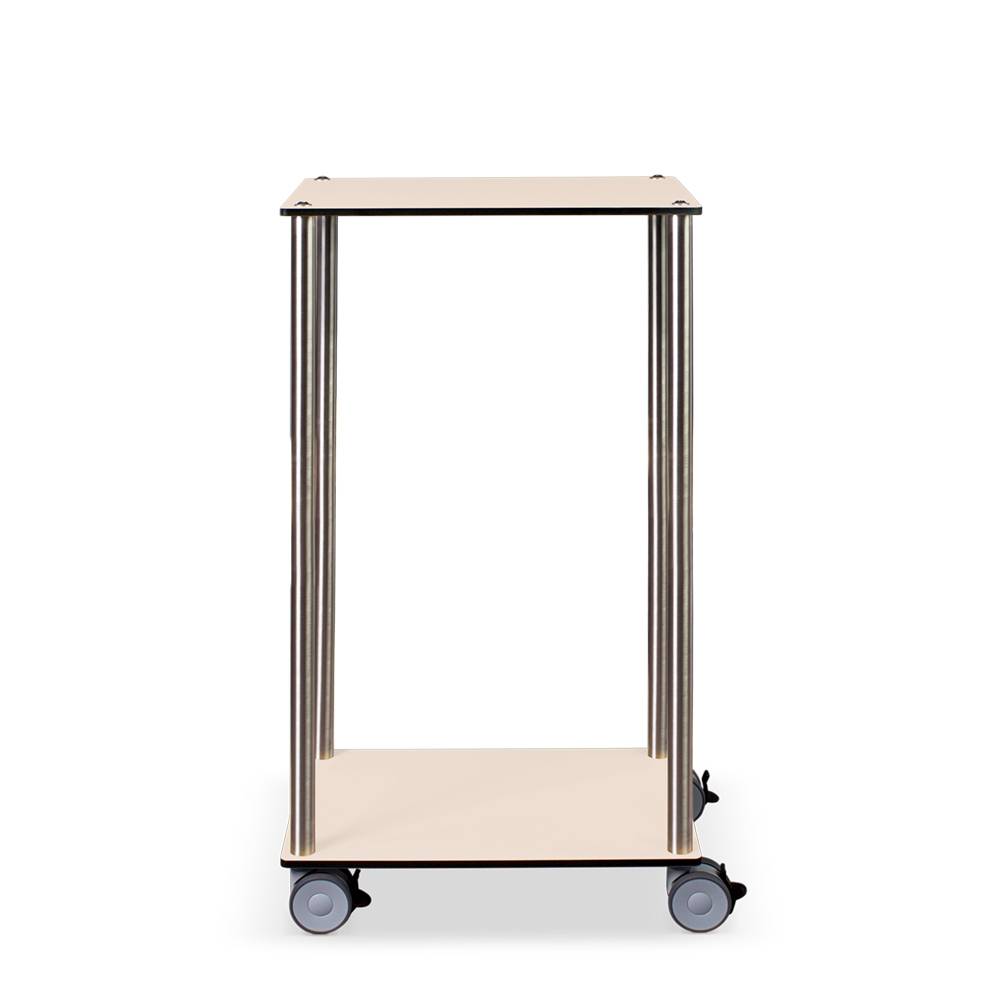 ETERNASOLID MULTICART Etagenwagen W12 mit 2 Böden, Ahorn hell, 50 x 35 x 92 cm (BxTxH)