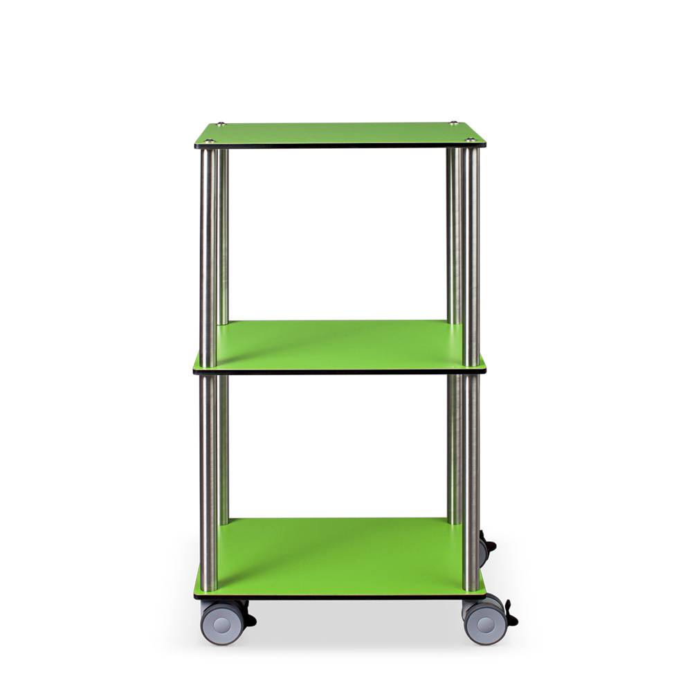 ETERNASOLID MULTICART Etagenwagen W13 mit 3 Böden, grün, 50 x 35 x 92 cm (BxTxH)
