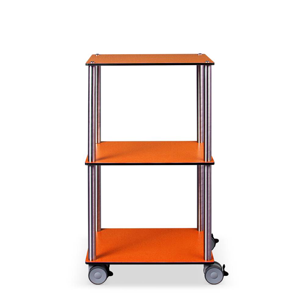 ETERNASOLID MULTICART Etagenwagen W13 mit 3 Böden, orange, 50 x 35 x 92 cm (BxTxH)