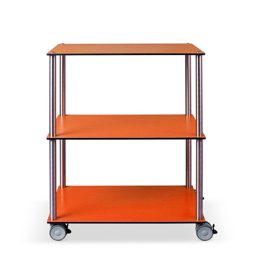 ETERNASOLID MULTICART Etagenwagen W23 mit 3 Böden, orange, 70 x 45 x 92 cm (BxTxH)