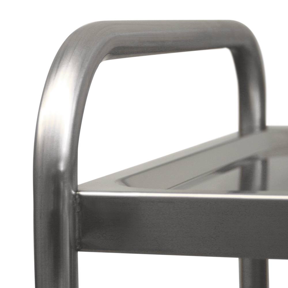 ETERNASOLID Edelstahlwagen Progress 100 x 60 cm (BxT), fest verschweißt, schallgedämpft, 3 Böden