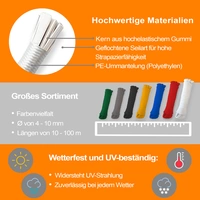 Dreamprint Expanderseil 10m Schwarz 8mm Ø – Gummiseil, Planenseil, elastisches Seil für Innen & Außen – Wetterfest & Reißfest – Ideal für L Dreamprint Expanderseil 10m Schwarz 8mm Ø – Gummiseil, Planenseil, elastisches Seil für Innen & Außen – Wetterfest & Reißfest – Ideal für L