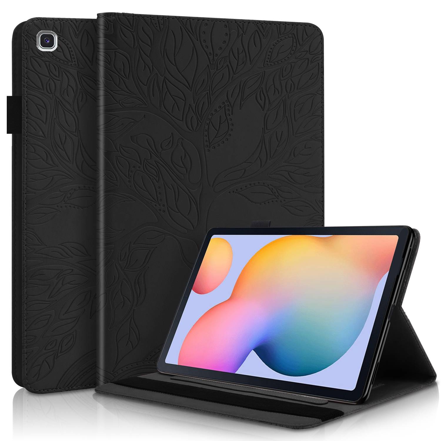 Für Tablet Baum Muster Tasche Kunst-Leder Hülle Etuis Cover Schutz Case Zubehör