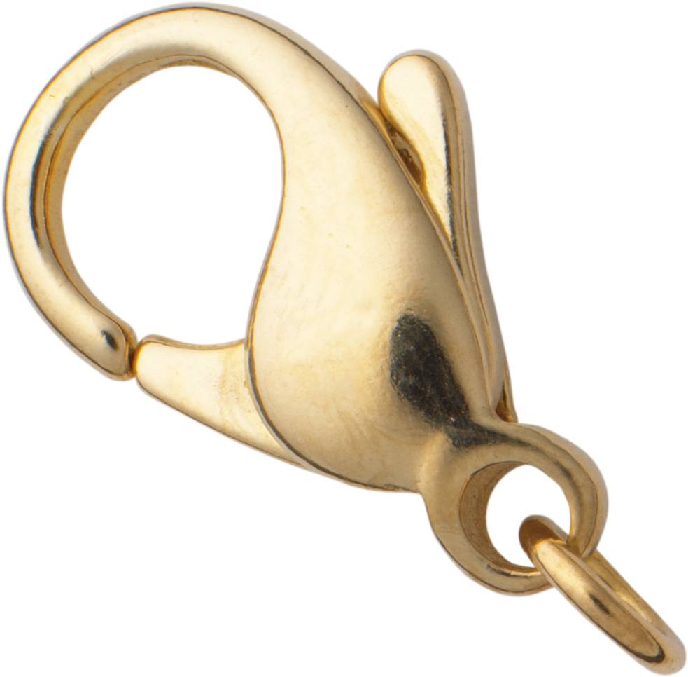 SELVA Karabiner gewölbt Tombak 15,00mm gegossen mit Bindering Ø 5,00mm