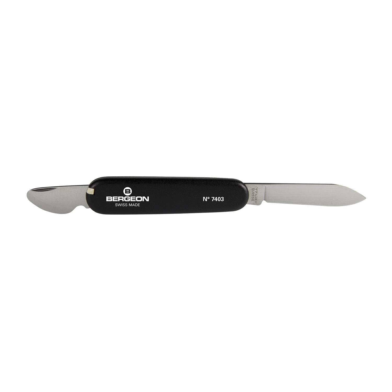 Bergeon 7403 Gehäusemesser und Gehäuseöffner, Uhrmachermesser, Schwarz