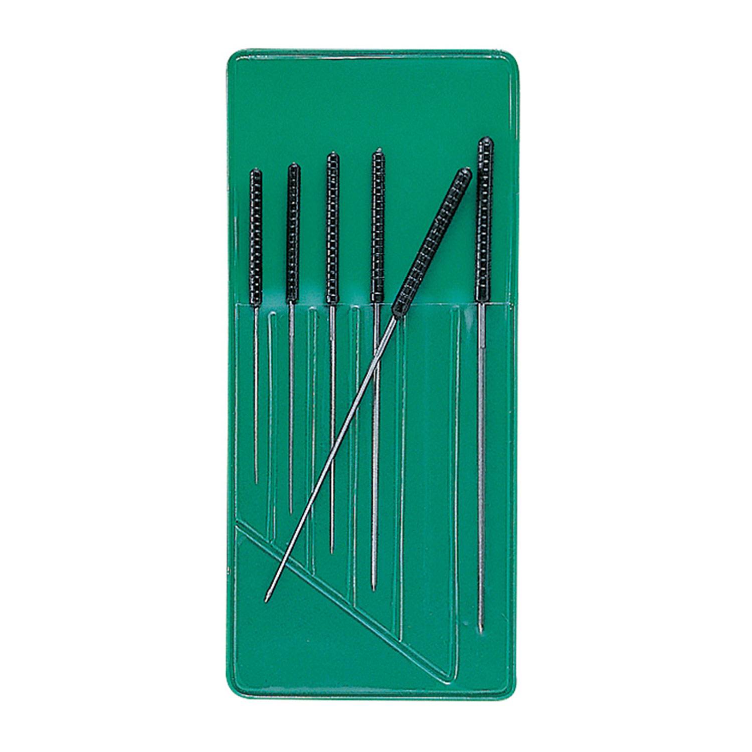 Handreibahlen-Sortiment, 6-teilig, 0,15 - 1,40 mm, zum Glattreiben von Bohrungen
