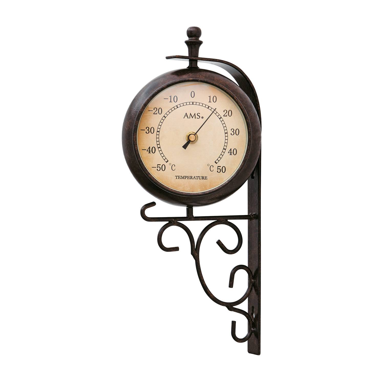 AMS 5961 Funk-Wanduhr, antik, wetterfest, drehbares Gehäuse