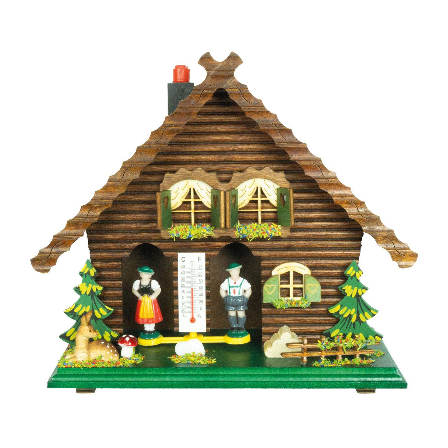 SELVA Wetterinstrumente Traditionelles Wetterhäuschen