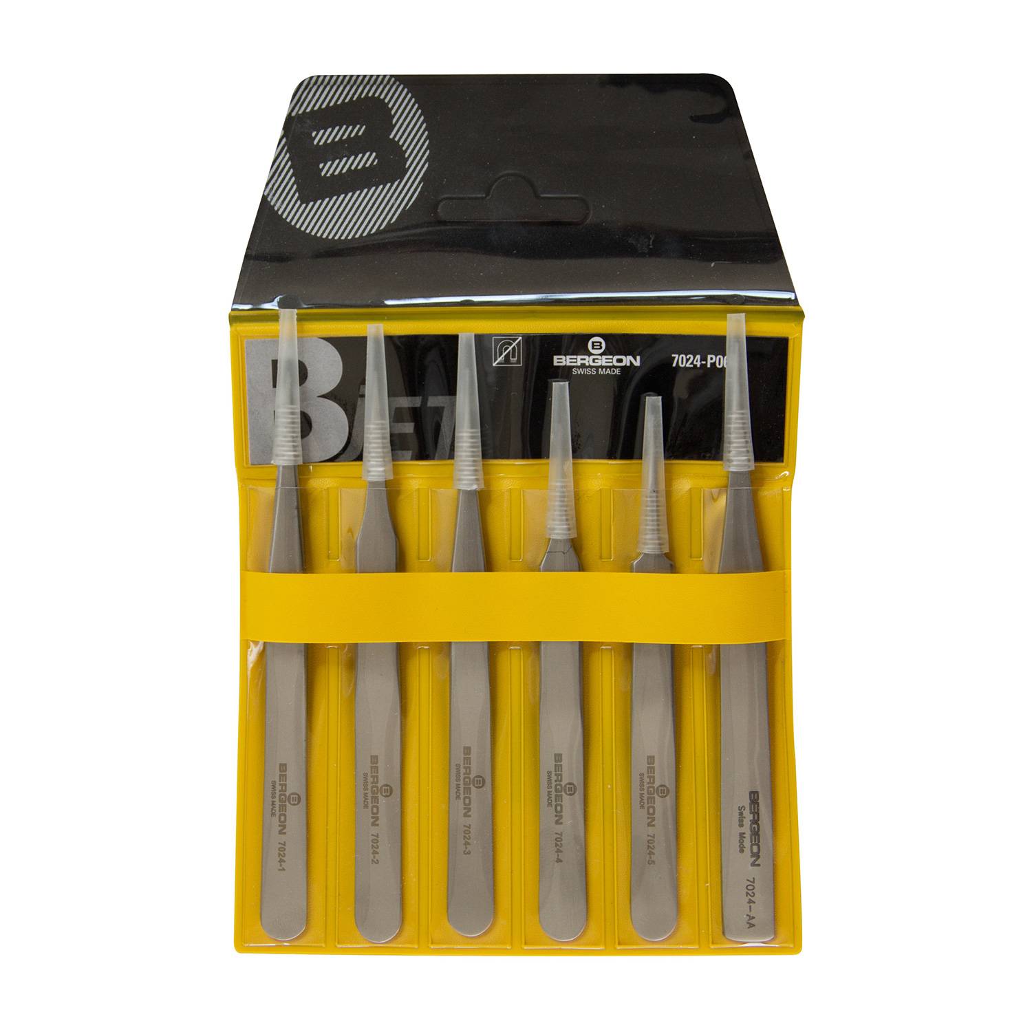 Bergeon Kornzangen-Set 7024-P06, 6-teilig, swiss made, antimagnetischer Stahl