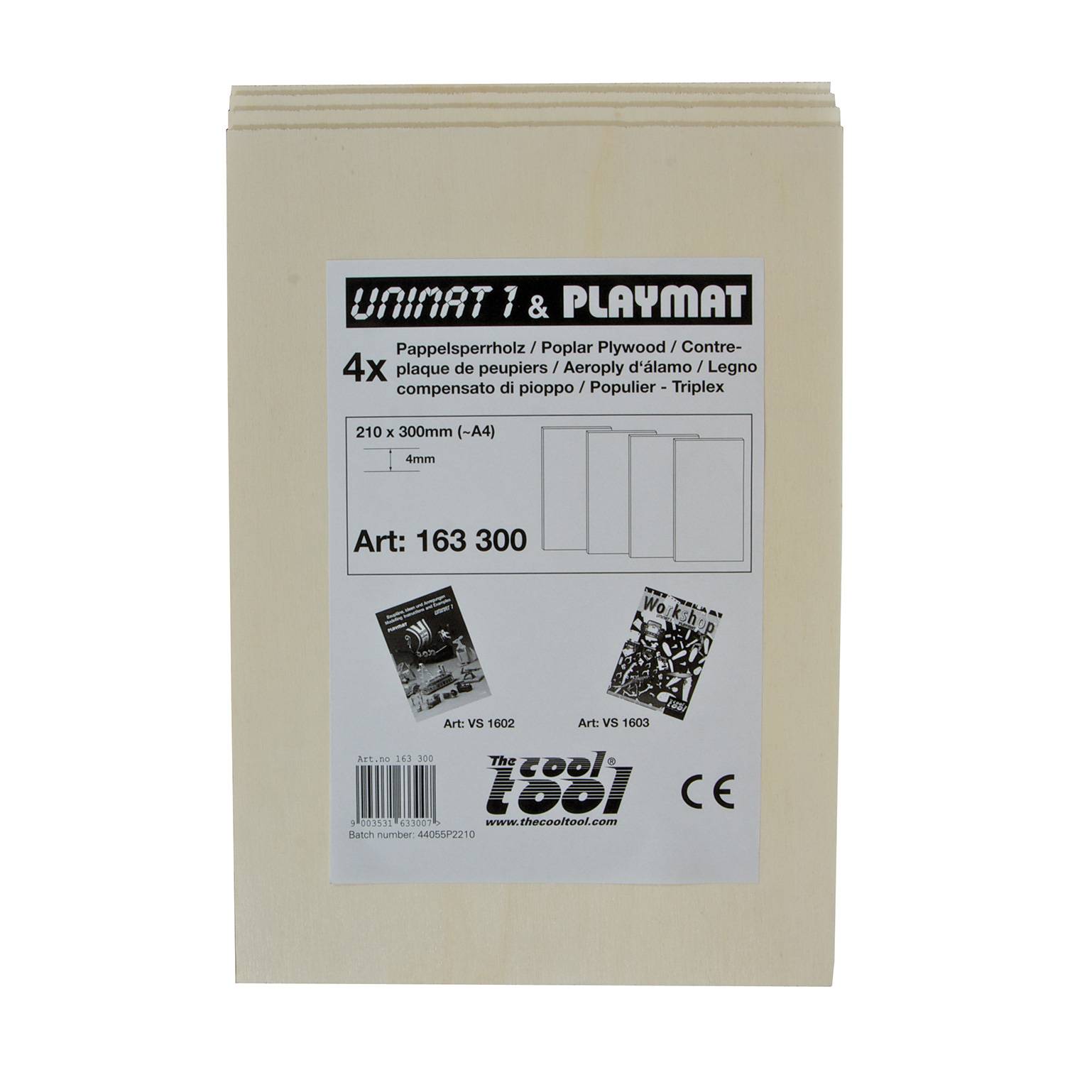 COOL TOOL PLAYMAKE Pappelsperrholz 4mm, 4 Stk.