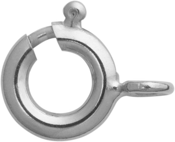 SELVA Federring Silber 935/- rhodiniert Ø 7,00mm ohne Bund