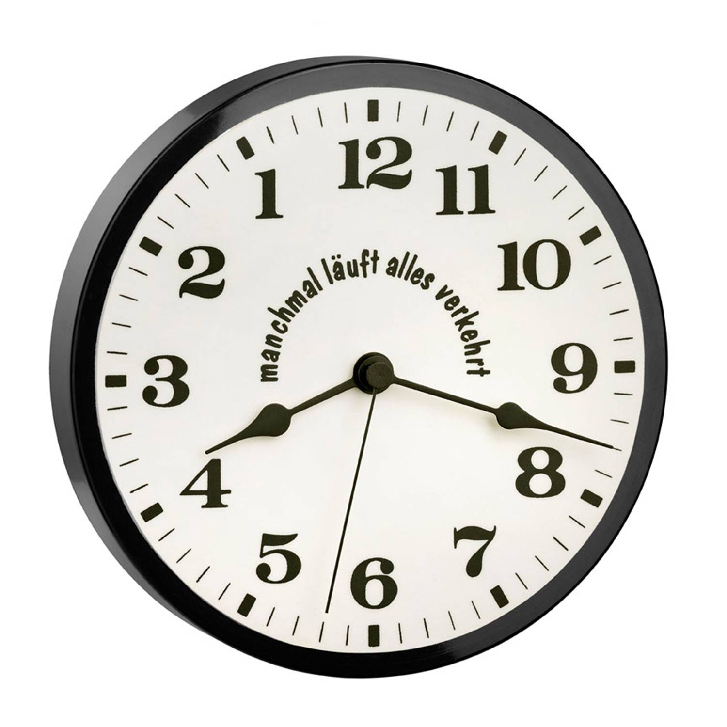 SELVA Wanduhr Linksläuferuhr – Rückwärtsläuferuhr – Ostfriesenuhr – PARTY-/JUXUHR