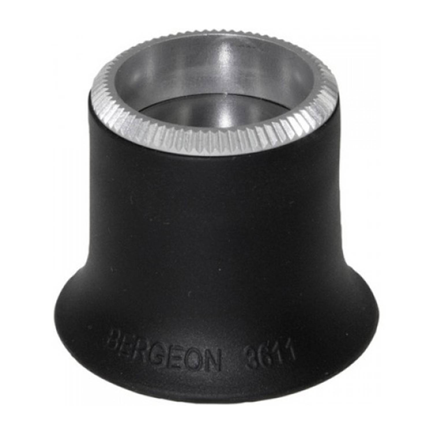 Bergeon 3611-N-2.5 Lupe, Vergrößerung 4x, Weichgummi, mit verschraubtem Aluminium-Ring