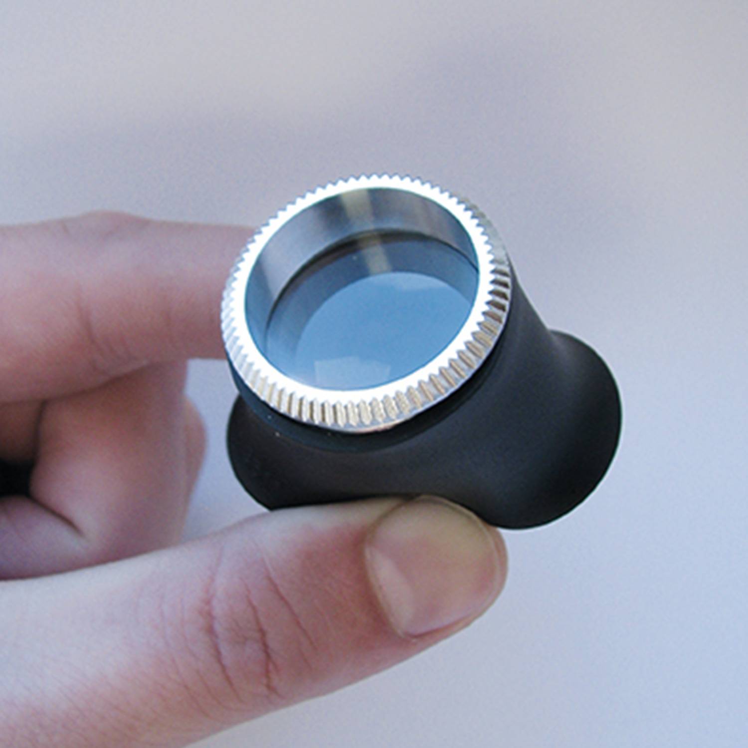 Bergeon 3611-N-2.5 Lupe, Vergrößerung 4x, Weichgummi, mit verschraubtem Aluminium-Ring