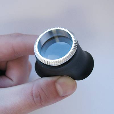 Bergeon 3611-N-2.5 Lupe, Vergrößerung 4x, Weichgummi, mit verschraubtem Aluminium-Ring