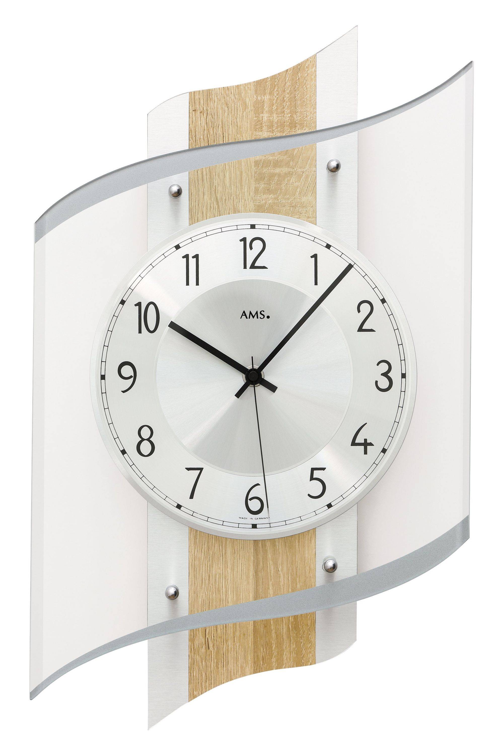 AMS 5520 Funk-Wanduhr Heidelberg, Sonoma, Alu, Mineralglas