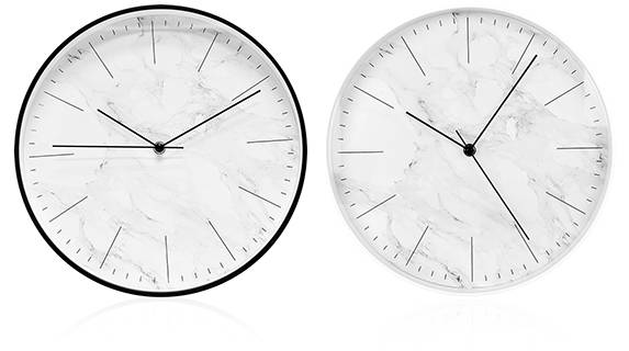 Technoline TECHNOLINE Quarz-Wanduhr im Marmordesign, schwarz