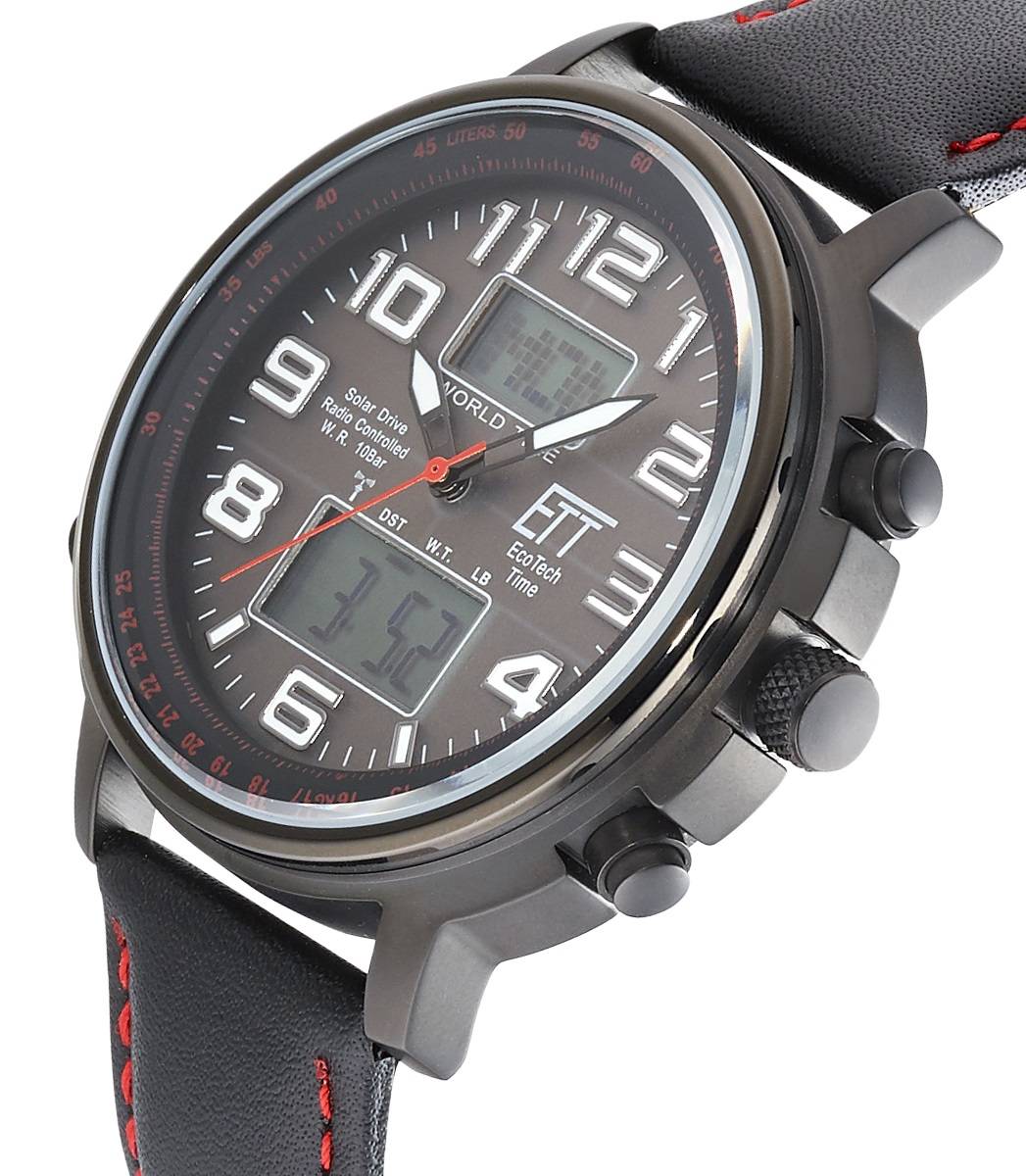 Eco Tech Time Solar Drive Funk Hunter II Herrenuhr - EGS-11452-22L