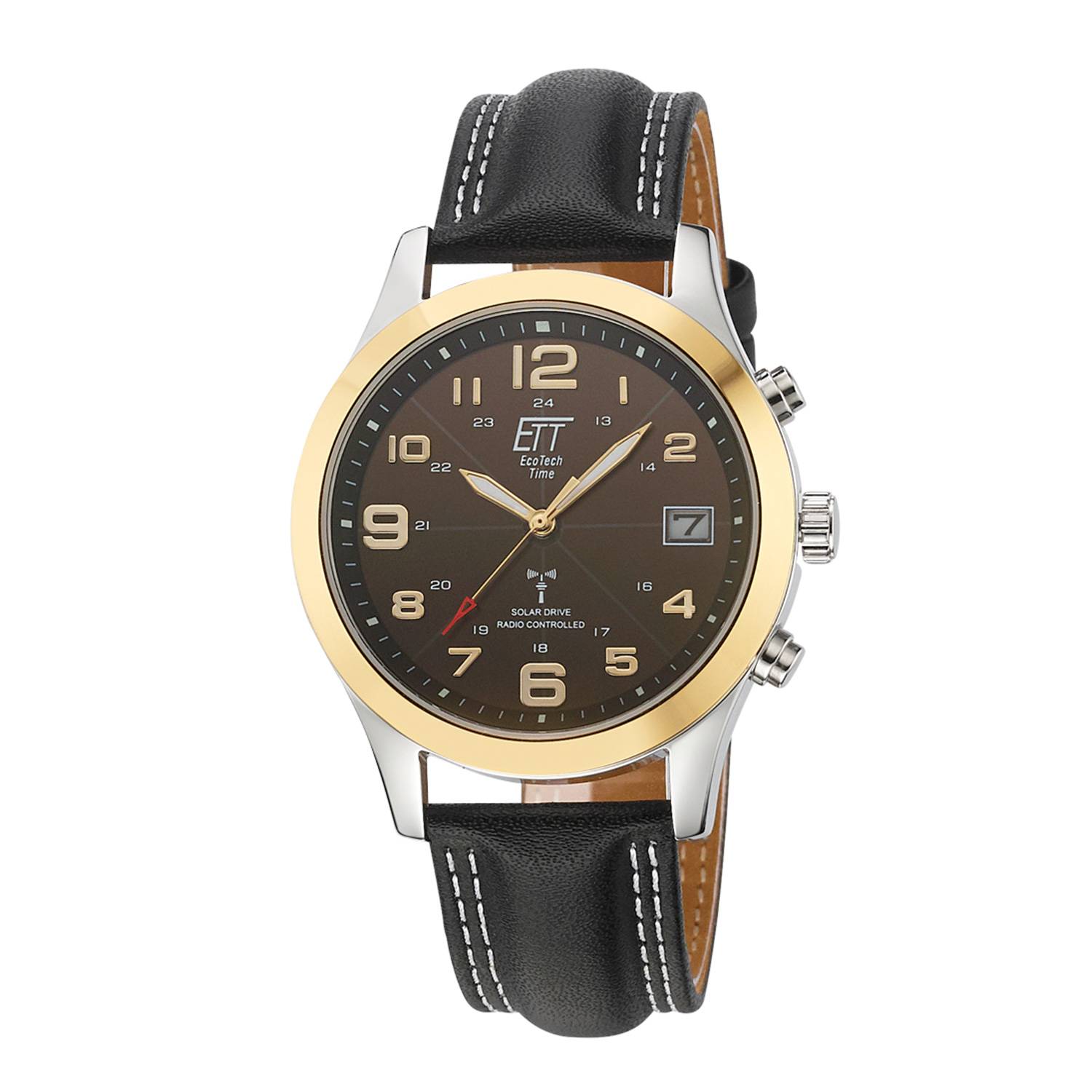 ETT Solar Drive Funk Gobi Armbanduhr, Herren, Leder, EGS-11487-22L
