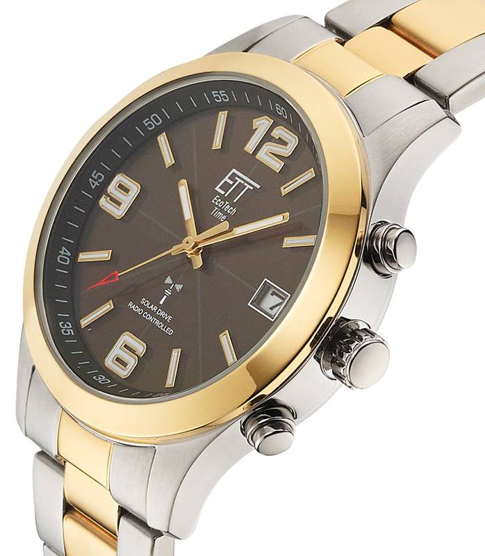 ETT Solar Drive Funk Gobi Armbanduhr, Herren, Edelstahl, EGS-11484-22M