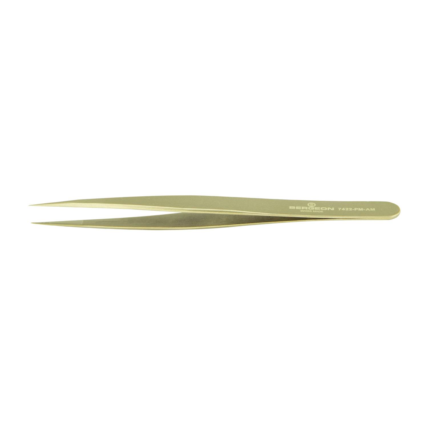 Bergeon 7422-PM-AM Messingkornzange, klein, für empfindliche, magnetische Teile