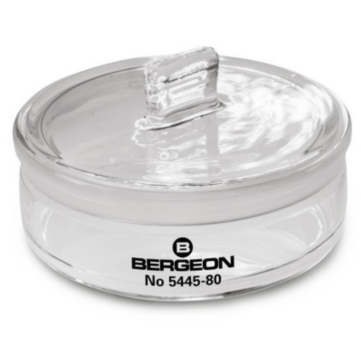 Bergeon 30513-100 Benzindose, Glasbehälter, Praktische Aufbewahrung, Lösungsmittel
