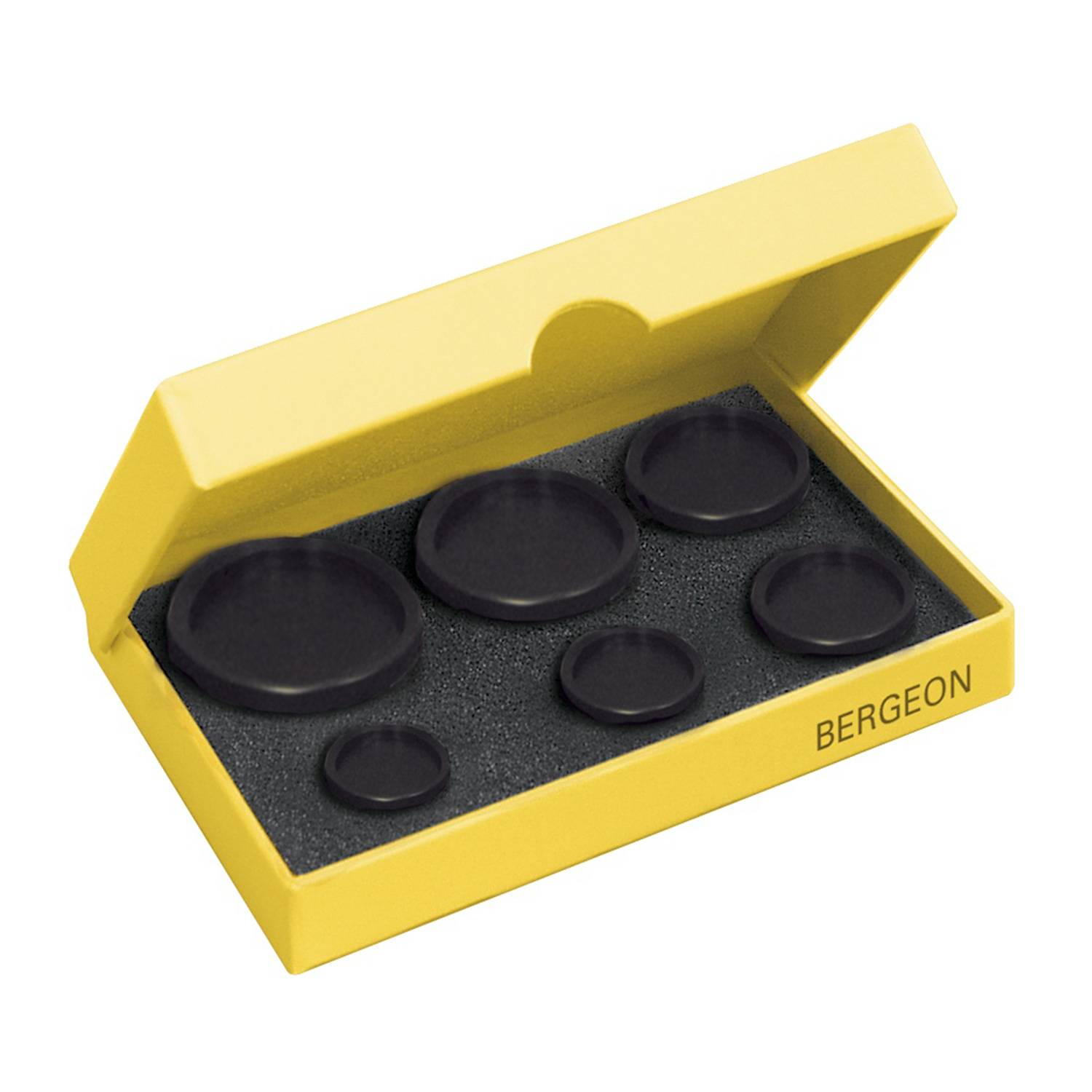 Bergeon 6527-6CP Drückstück-Sortiment, 19-40 mm, für Einpresswerkzeuge, Uhrenschließer