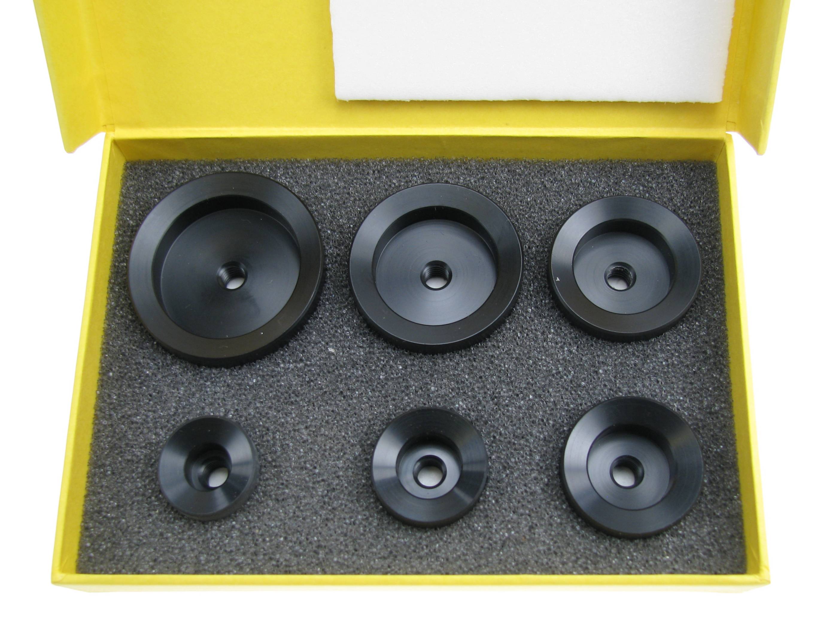 Bergeon 6527-6CP Drückstück-Sortiment, 19-40 mm, für Einpresswerkzeuge, Uhrenschließer