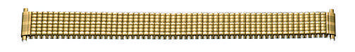 SELVA Flex-Metallband, goldenes Uhrenarmband, aus Edelstahl, mit Teleskopanstoß