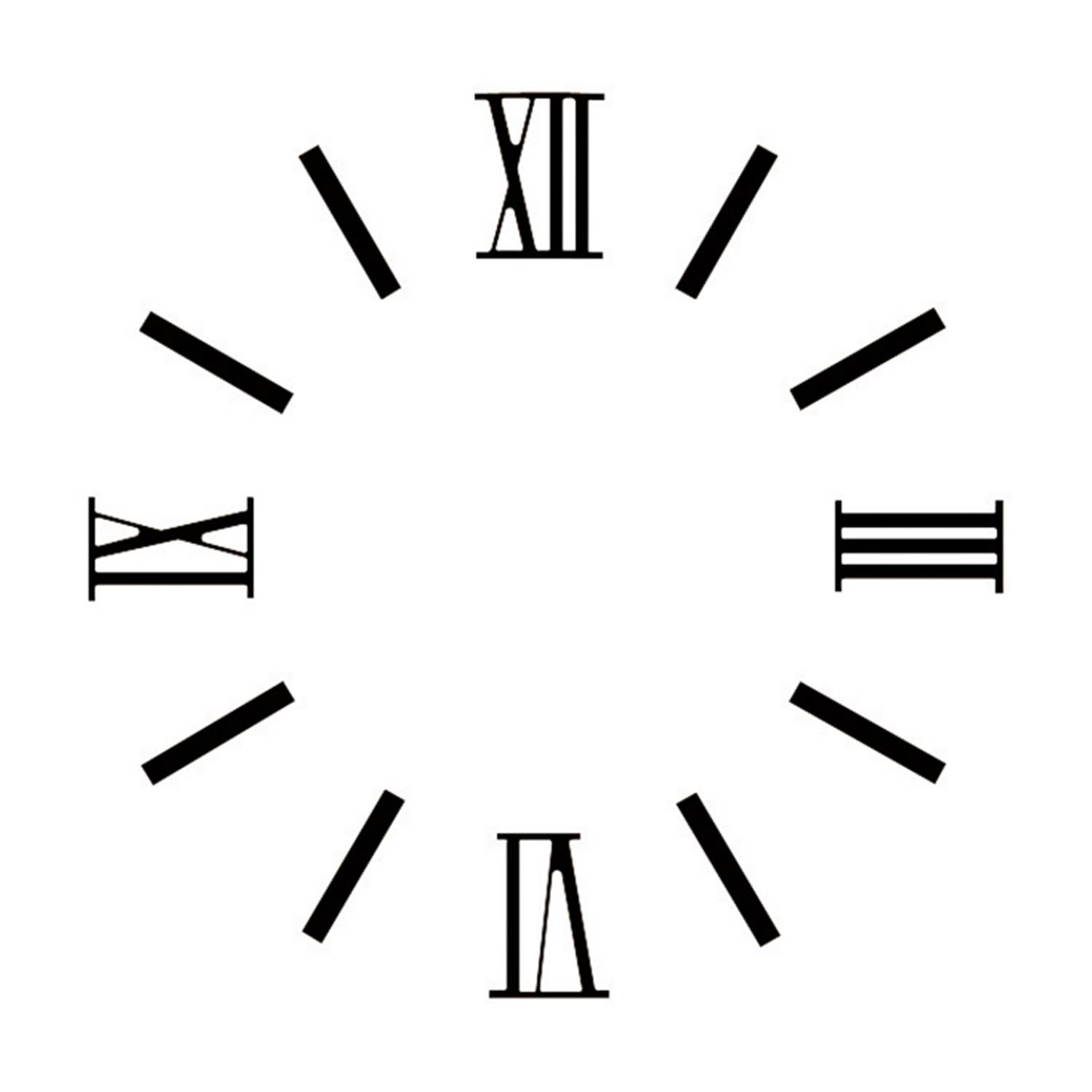 SELVA Zahlensatz römische Zahlen/ Balken Messing schwarz L=15