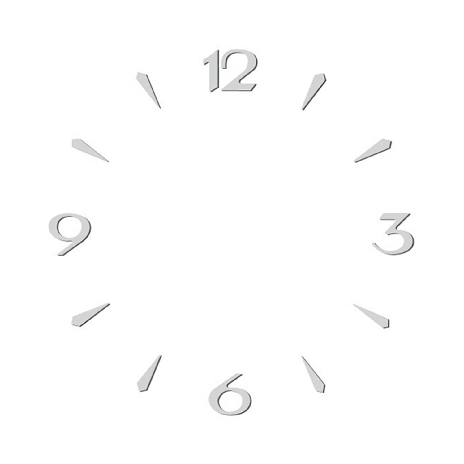 SELVA Zahlensatz arabische Zahlen/ Balken Aluminium silber L=12mm