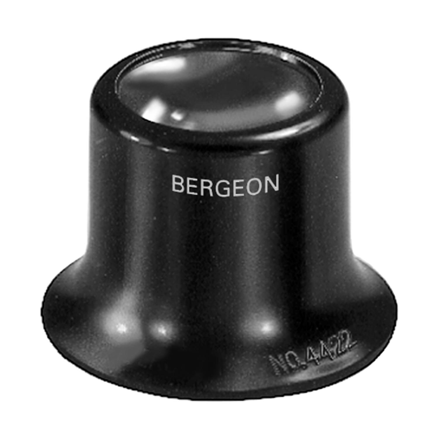 Bergeon 4422-4 Uhrmacherlupe, 2,5x, Bikonvexe Linse, Schwarz