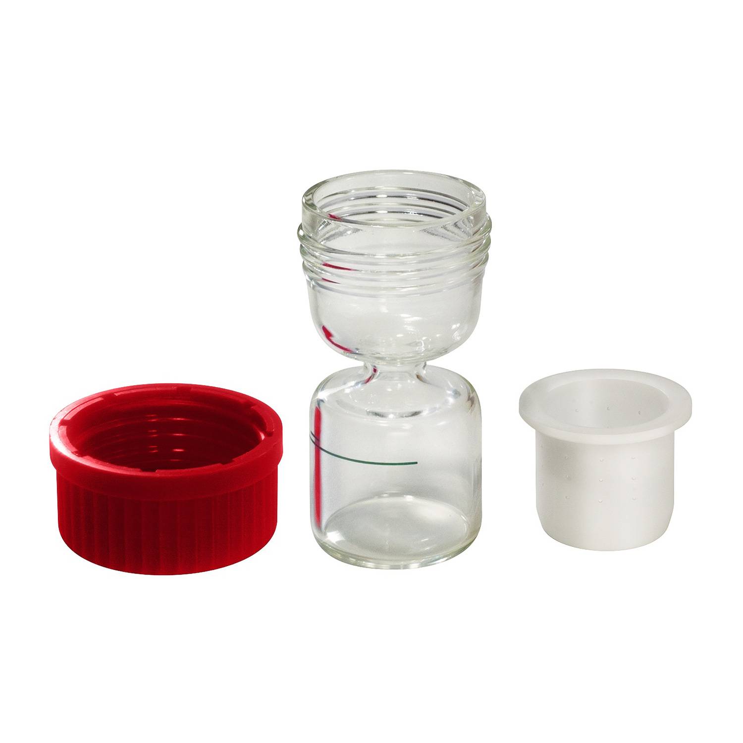 Bergeon 7066 Flasche, aus Glas, mit Tauchkorb, für Fixodrop, Uhrmacher