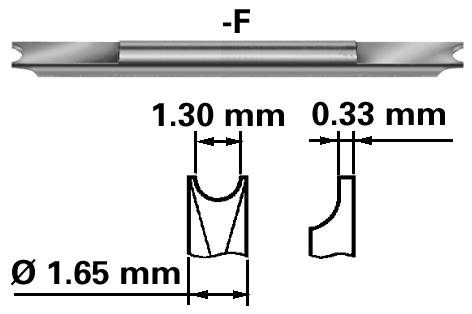 Bergeon 6825-F Ersatzgabel, breit, für Federstegzange, Uhrmacherwerkzeug