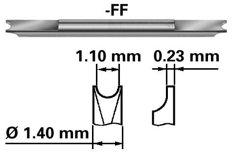 Bergeon 6825-FF Ersatzgabel, schmal, für Federstegzange, Bandservice, Uhrmacher