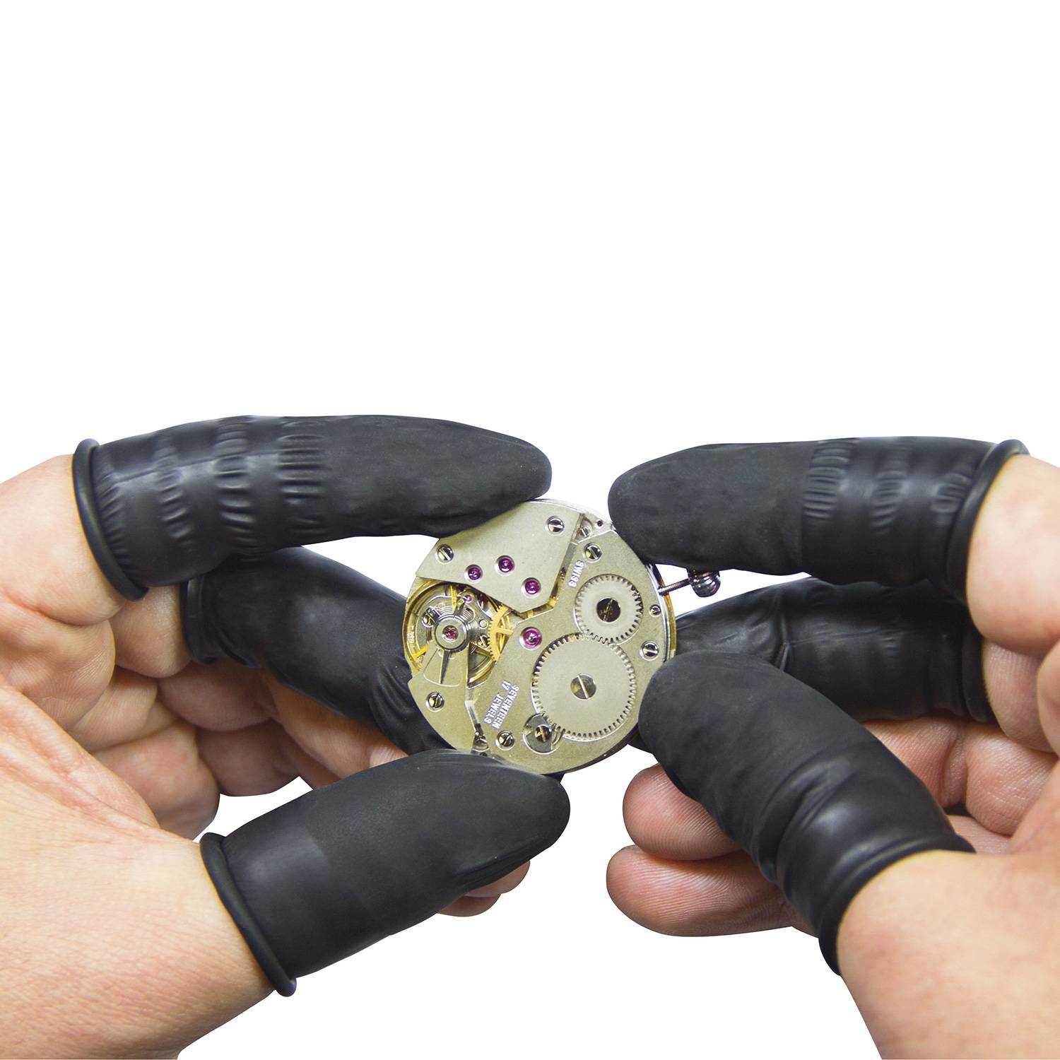 Bergeon 7968-18 Fingerlinge, antistatisch, ungepudert, 1440 Stk., Schwarz