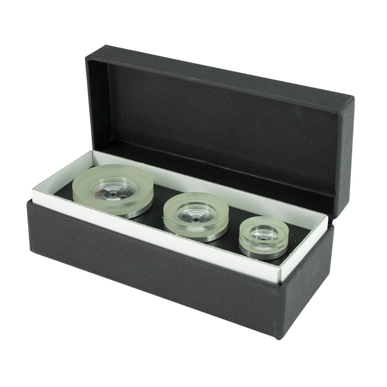 Bergeon Saugstempelsatz (unten) für Gehäuseöffner mit Handrad, 3 Stück, aus Adipren