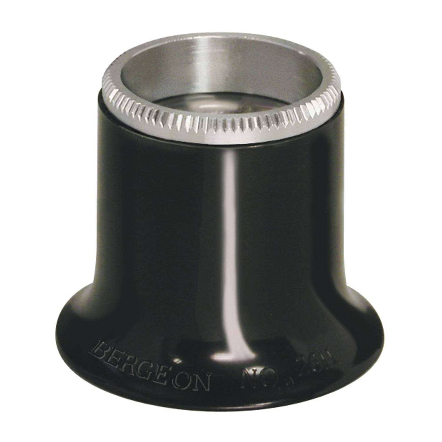 Bergeon 2611-3 Uhrmacherlupe, 3,3x, Schwarz, Bikonvexe Linse