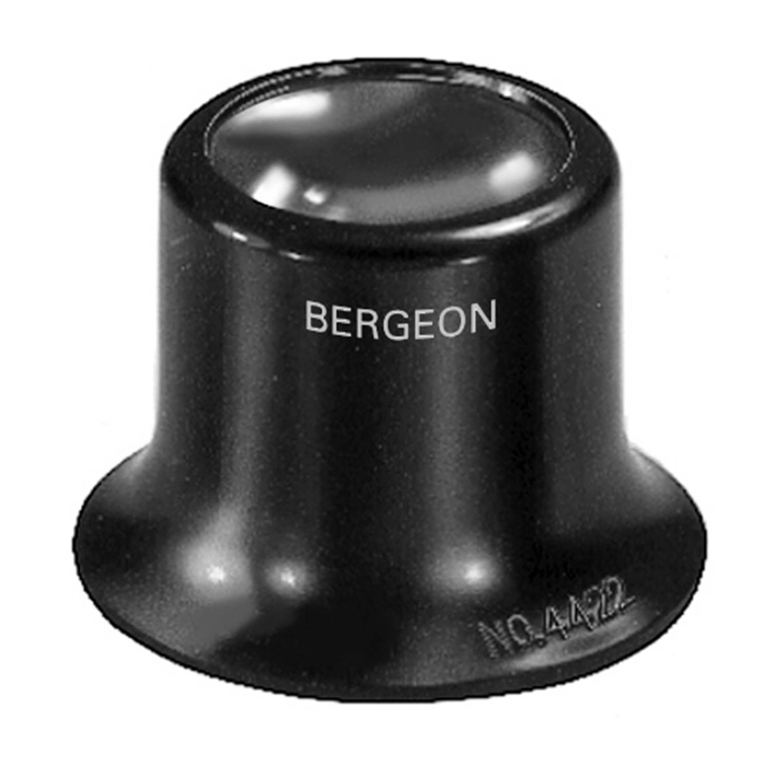 Bergeon 4422-2 Uhrmacherlupe, 5x, Schwarz, Bikonvexe Linse