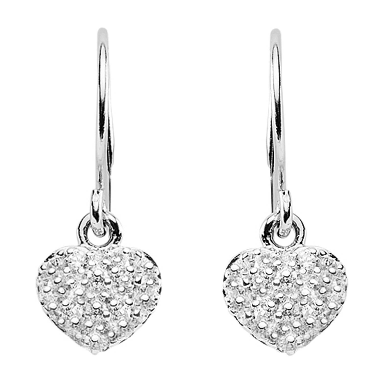SELVA Ohrhänger silber Bü. 925/rh Herz Zirkonia